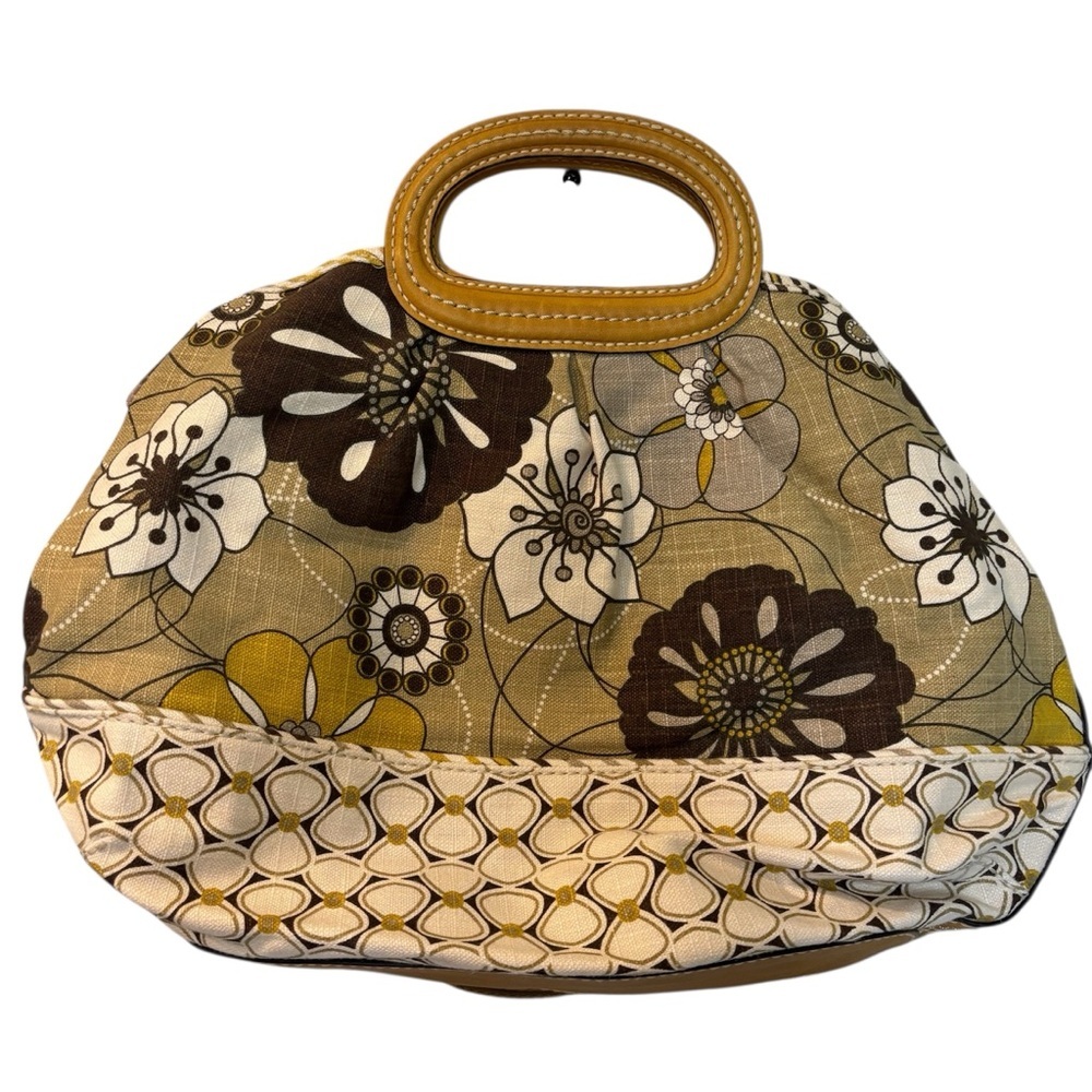 Fossil Satchel Canvas Floral Crossbody Purse Women’s Bag - Picture 2 of 11